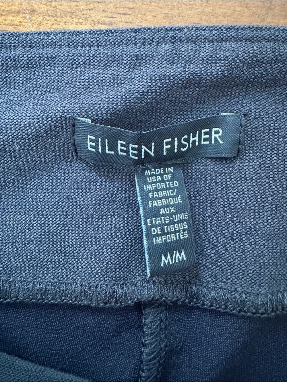 Eileen Fisher Washable Stretch Crepe Slim Pants Comfy Dark Charcoal Gray Medium - Picture 9 of 9